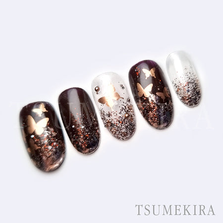 Tsumekira Butterfly Silhouette  Champagne Pink SG-BSA-103