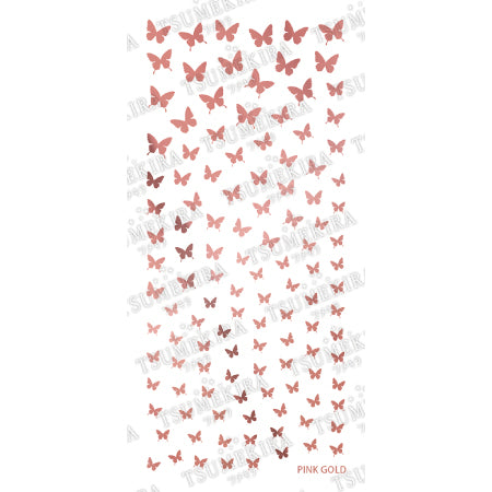 Tsumekira Butterfly Silhouette  Pink Gold SG-BSA-104