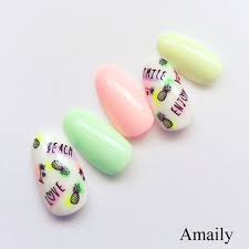 Amaily Nail Sticker No. 3-11 Pineapple Black
