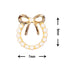 SONAIL Pearl Wreath Ribbon Charm Silver & Gold FY000242 4P (Silver 2P, Gold 2P)