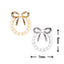 SONAIL Pearl Wreath Ribbon Charm Silver & Gold FY000242 4P (Silver 2P, Gold 2P)