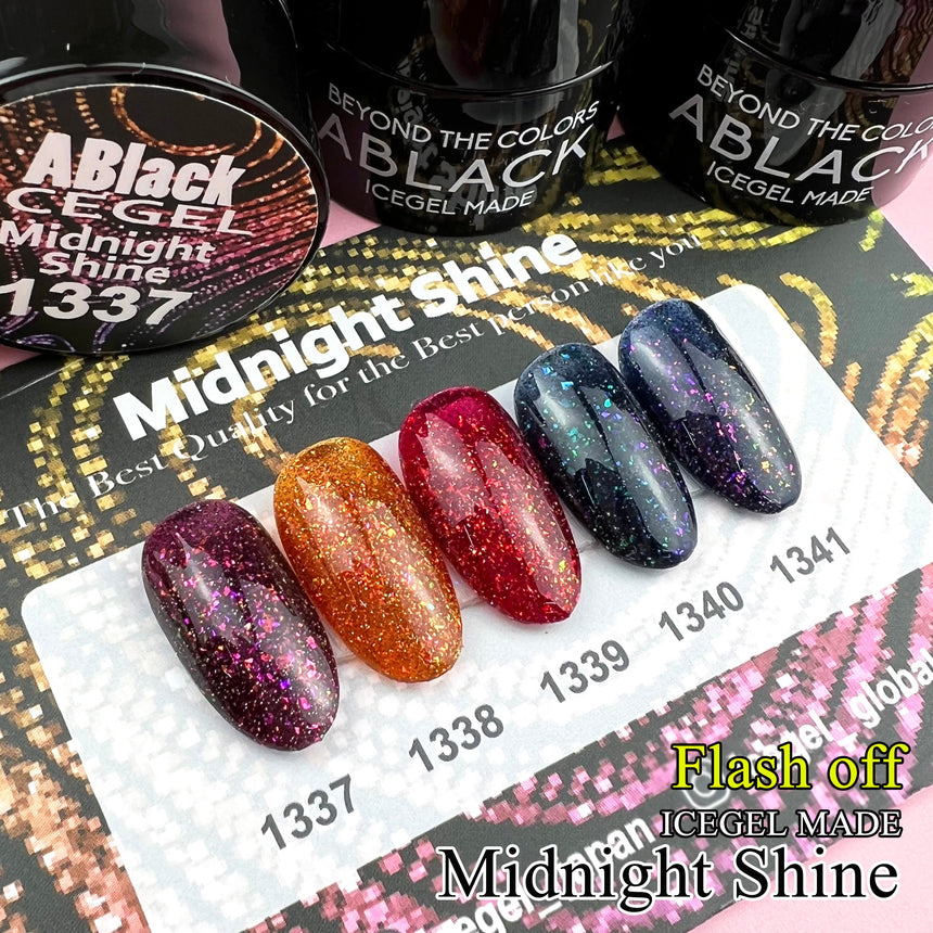 ICE GEL A BLACK Midnight Shine Gel #1339 Midnight Garnet