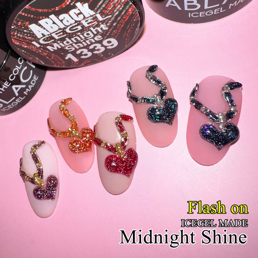 ICE GEL A BLACK Midnight Shine Gel #1339 Midnight Garnet