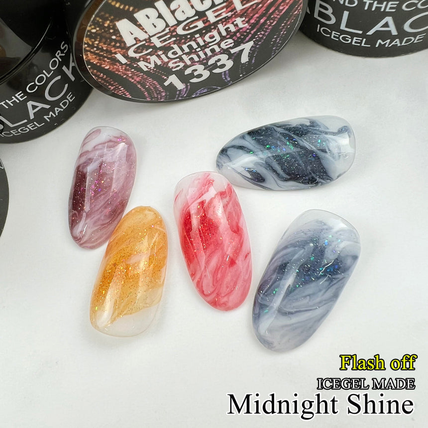 ICE GEL A BLACK Midnight Shine Gel #1338 Midnight Amber