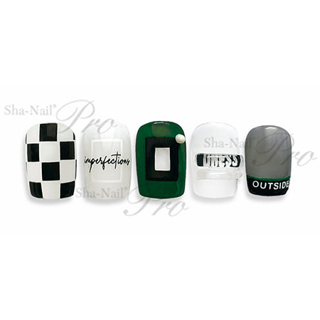 Photo Nail PRO JUNX-001 Square Motif Black and White