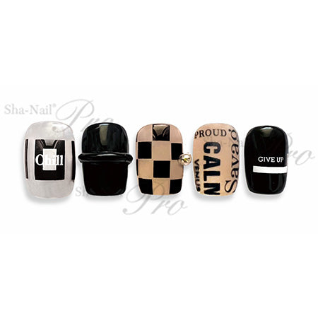 Photo Nail PRO JUNX-001 Square Motif Black and White