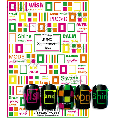 Photo Nail PRO JUNX-002 Square Motif Neon