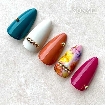 SONAIL Metallic Long Twist Line Accent Parts Gold 5p