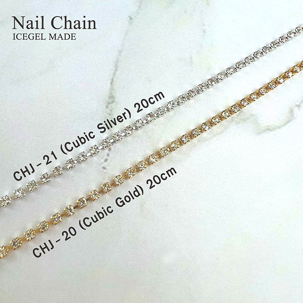 ICE GEL Nail Chain CHJ-20 Cubic Gold