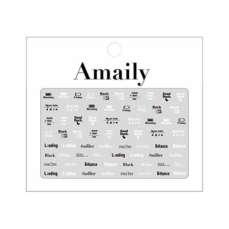 Amaily nail stickers NO. 2-26 mini logo