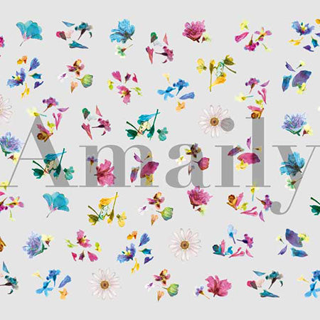 Amaily nail stickers NO. 1-39 Flower Flake 2 (Vivid)
