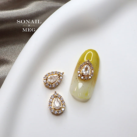 SONAIL x MEG Happy Tears Drop Stone Parts Crystal 2p