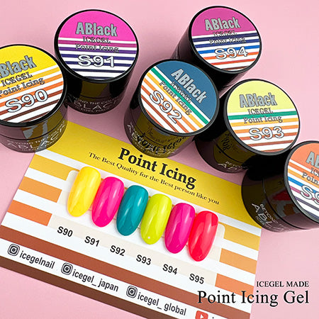 ICE GEL A BLACK Point Icing Gel S94 Persian Rose 3G