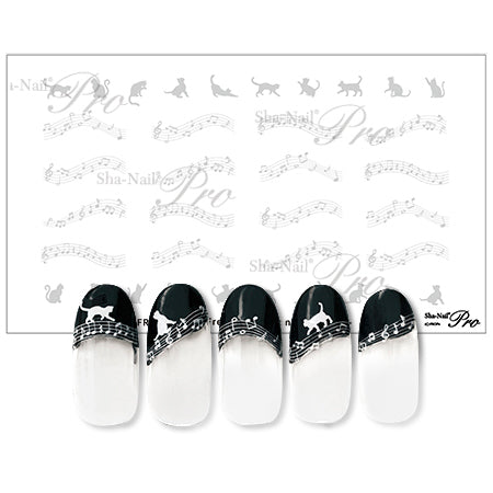 Sha-Nail Pro Photo Nail Plus *French Music Notes White*