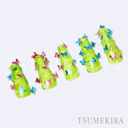 Tsumekira Latin Witch Select  Butterfly Silhouette Blue  SG-BSA-106
