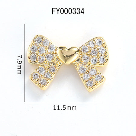 SONAIL Gorgeous Ribbon Motif Glitter Gold FY000334 2p