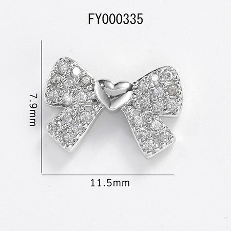 SONAIL Gorgeous Ribbon Motif Glitter Silver FY000335 2p