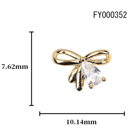 SONAIL Metallic Wire Ribbon Motif Gold FY000352 2P