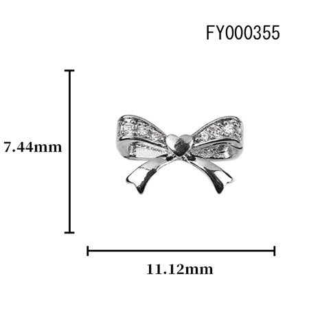 SONAIL Bijou Accent Line Ribbon Motif  Silver FY000355 2P