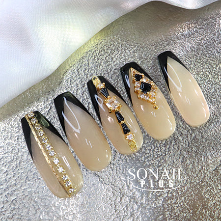 SONAIL PLUS AIKO Select Diamond Type Pointed Black FY000287 2P