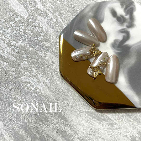 SONAIL Beautiful Pointed Butterfly Gold FY000394 2p