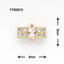 SONAIL PLUS TOMOMI Select Rectangle Pearl Crystal Stone  Gold FY000274 2P