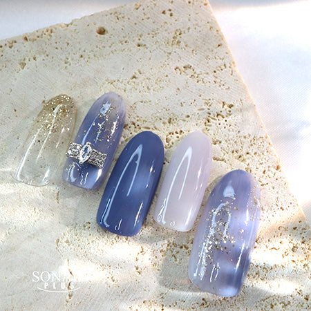 SONAIL PLUS TOMOMI Select Rectangle Pearl Crystal Stone White FY000275 2P