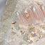 SONAIL PLUS TOMOMI Select Round Pearl Gold Ball Crystal Stone FY000276 2P