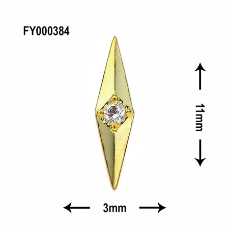 SONAIL Narrow Diamond Sharp Metallic Parts Gold FY000384 2P