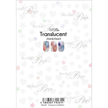 Sha-Nail Pro Translucent Star and Heart  TRA-003