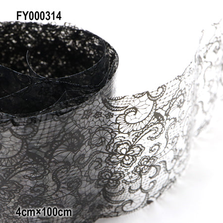 SONAIL PLUS LAPISRAVI Select Flower Lace Elegance Black Nail Foil FY000314 1P