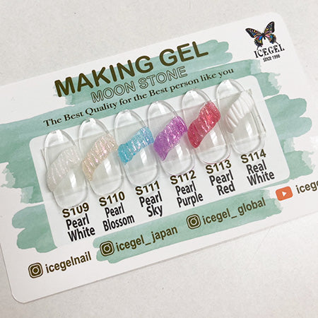 ICE GEL A BLACK Making Gel Moonstone series 6 color set