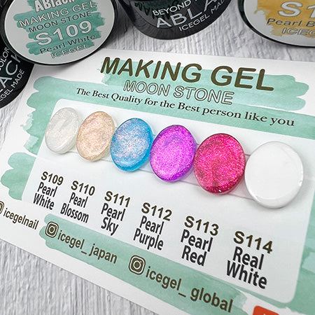 ICE GEL A BLACK Making Gel Moonstone series 6 color set