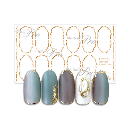Sha-Nail Plus FR-RRR01 Random Round Line Gold