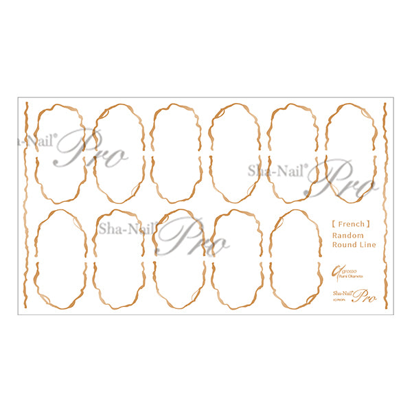 Sha-Nail Plus FR-RRR01 Random Round Line Gold