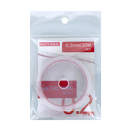 BEAUTY NAILER METAL WIRE Red 0.2mm MEW-7