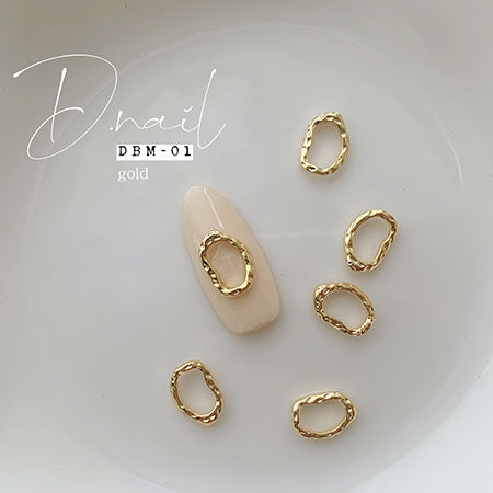 D.nail Deco Parts DBM-01 Gold 10x7mm 10P