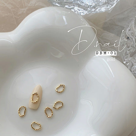 D.nail Deco Parts DBM-01 Gold 10x7mm 10P