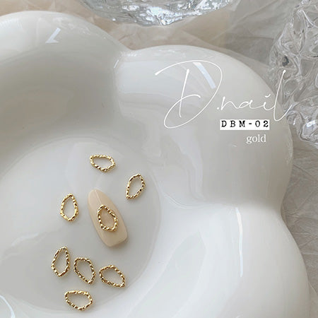 D.nail Deco Parts DBM-02 Gold 11x7mm 10P