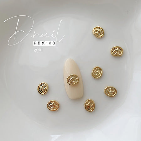 D.nail Deco Parts DBM-08 Gold 7x6mm 10P