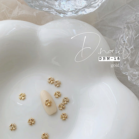 D.nail Deco Parts DBM-16 6x6mm Gold 10P