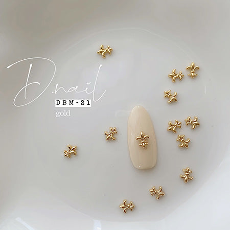 D.nail Deco Parts  DBM-21 6x4mm Gold 10P