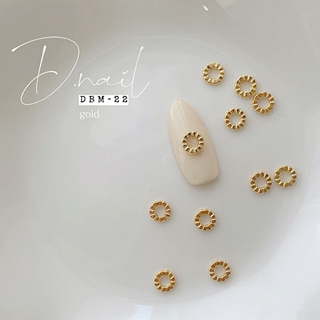 D.nail Deco Parts DBM-22 6x6mm Gold 10P