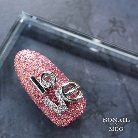 SONAIL×MEG Alphabet Love Bijou Parts Set Silver MEG00214