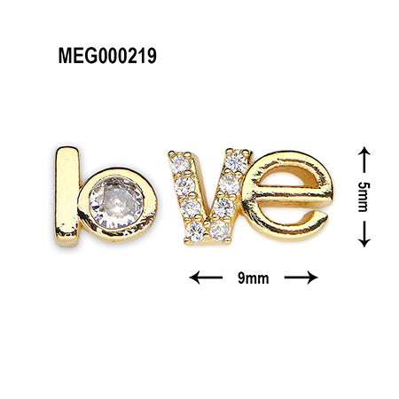 SONAIL×MEG Alphabet Love Bijou Parts Set Gold MEG00219