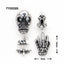 SONAIL Skull & Bat Halloween Dark Horror  Silver FY000506