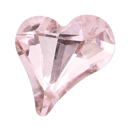 MATIERE Glass Stone Asymmetric Heart(3DB) Light Pink 8 x 9 mm 3P