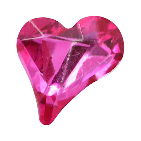 MATIERE Glass Stone Asymmetric Heart(3DB) Berry Red 8 x 9 mm 3P