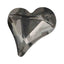 MATIERE Glass Stone Asymmetric Heart(3DB) Gray 8 x 9 mm 3P