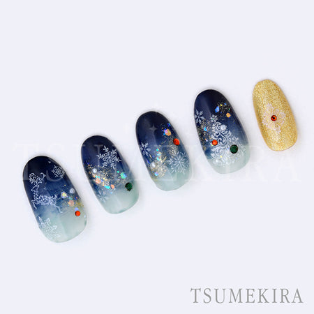 Tsumekira Snow Crystals 10 White Christmas NN-YUK-111